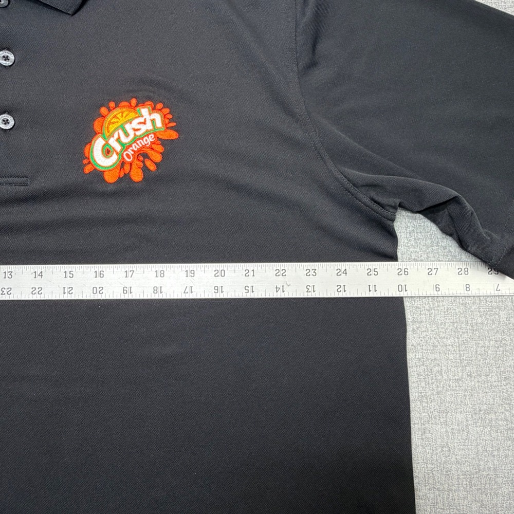 Monterey Club Mens XL Black Crush Orange Embroidered Performance Golf Polo Shirt - Picture 6 of 7